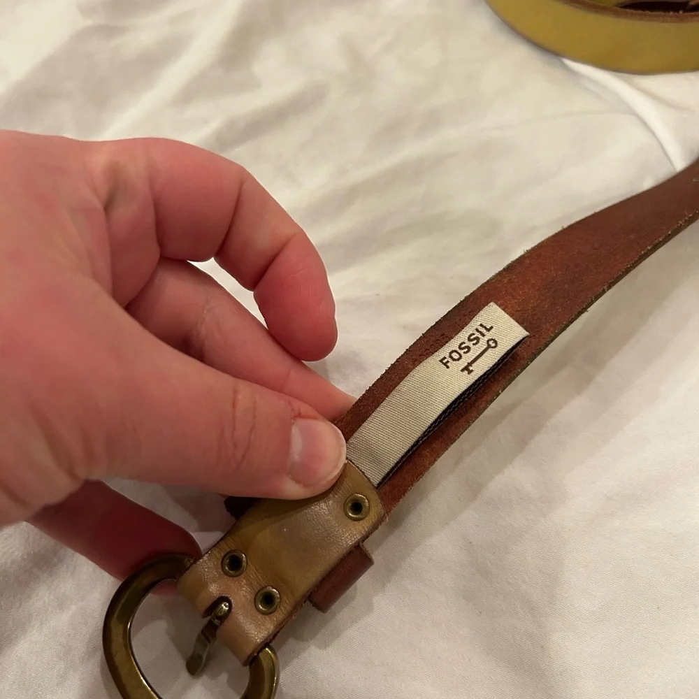 Fossil Women’s Leather‎ Color Block Studded Belt 42.5”
